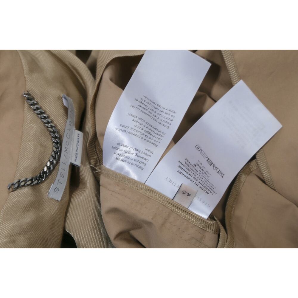 Stella McCartney Beige Cotton Long Belted Trench Winter Coat Womens Size 46 - Picture 2 of 16